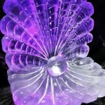 Open Shell Ice Sculpture Scallop for Wedding Buffet