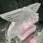 Parachute Regiment Wings Ice Sculpture Vodka Luge for military party at Aldershot