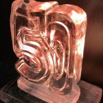 50th Birthday Ice Sculpture / 50 Ice Luge