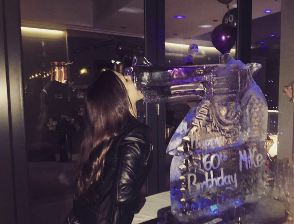 Revolver Gun Ice Sculpture Vodka Ice Luge