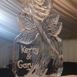 Rose Flower Vodka Ice Luge Ice Sculpture For Wedding Reception