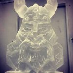 Viking Ice Sculpture Vodka Luge for Royal Anglians