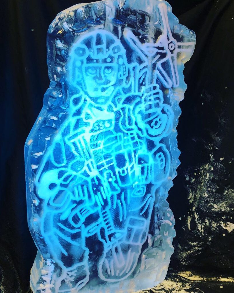 Military Ice Luge / SAS Ice Sculpture Vodka Luge for 63 Signal Regiment in Hampshire