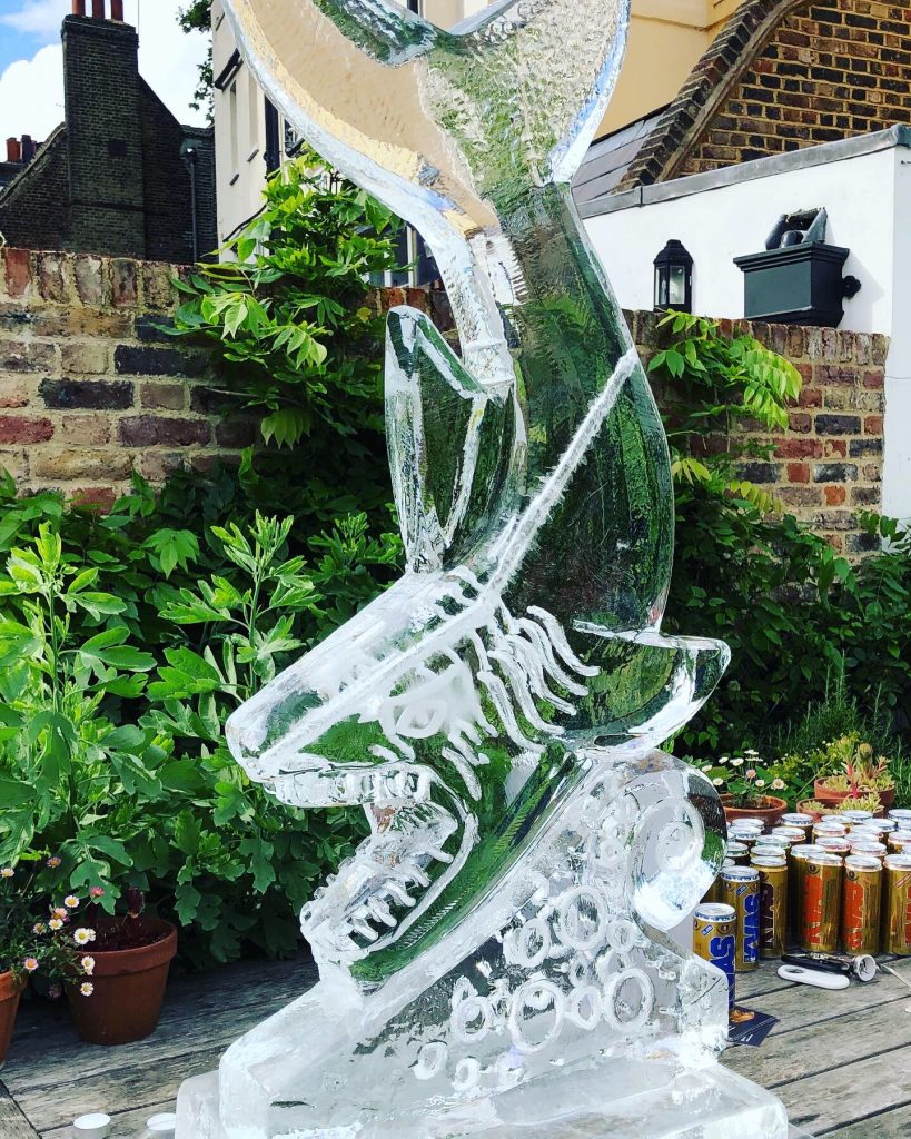 Shark Ice Sculpture Vodka Ice Luge Ice Carving