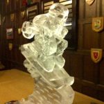 Skier Vodka Ice Luge Ice Sculpture for Apres Ski Party Headley Court