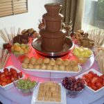 small chocolate fountain at De Vere Hotel Wedding