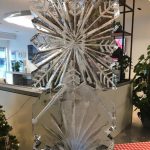 Snowflake Vodka Ice Luge Ice Sculpture at Islington Christmas Party