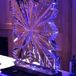 Mandolay Hotel Christmas Party Snowflake Vodka Ice Luge Ice Sculpture