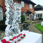 Snowflake Ice Sculpture Vodka Luge Ice Carving for Millenium and Copthorne Hotels Sussex