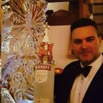 NATO Christmas Party Snowflake Vodka Ice Luge Ice Sculpture in Netherlands