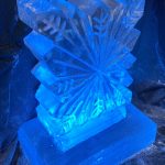 Small Snowflake Vodka Ice Luge Ice Sculpture