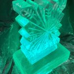 Snowflake Vodka Ice Luge Ice Sculpture for Christmas Party in Hertfordshire