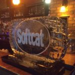 Softcat Christmas Party Ice Sculpture Vodka Luge in Bristol and Marlow