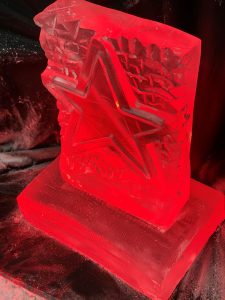 Xmas Star Vodka Ice Luge for Christmas party