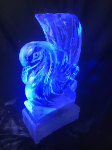 Swan Small Vodka Ice Luge Ice Sculpture for Wedding