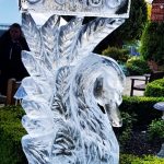 Wedding Swan With Name Vodka Ice Luge Ice Sculpture For Oxford Party