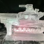 T54 Tank Ice Sculpture Vodka Luge for Cold War party