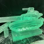 T54 Tank military theme Ice Sculpture Vodka Luge for a mess party