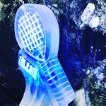 Tennis Racket Ice Sculpture Vodka Ice Luge for Wimbledon Party