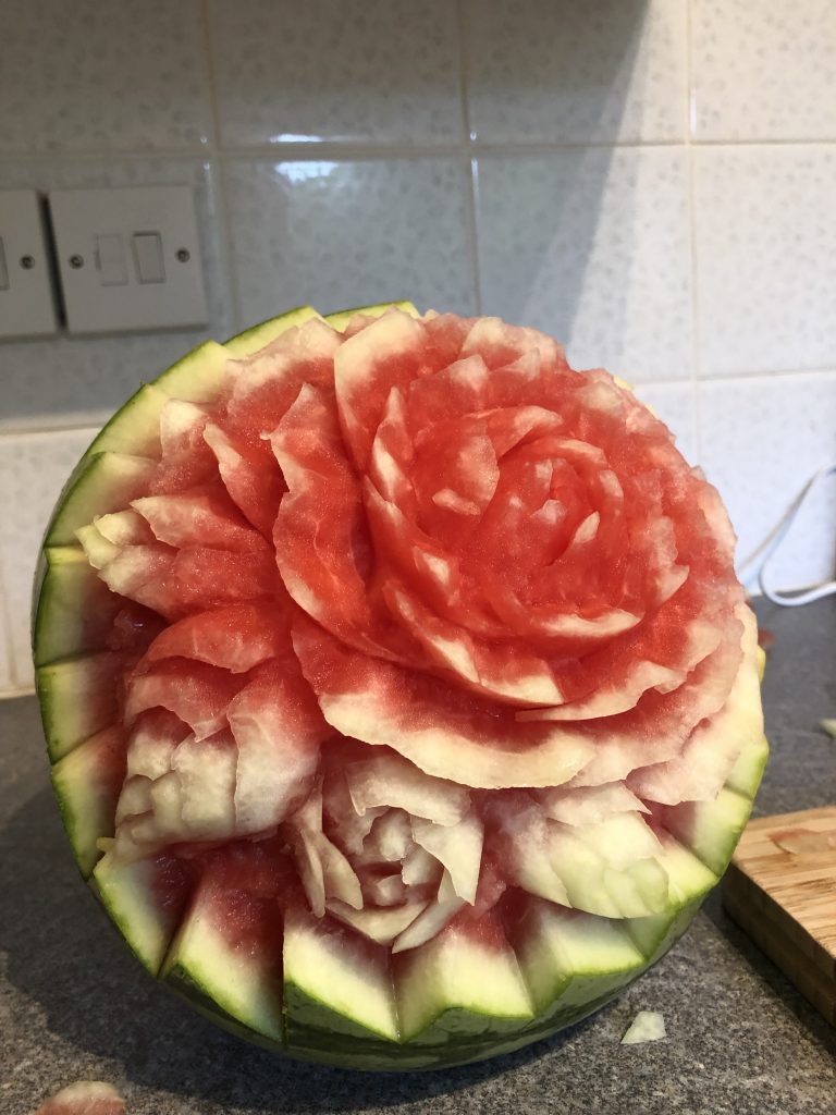 Wedding Buffet Fruit Carving Display Watermelon