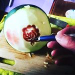 Thai Fruit Carving Watermelon