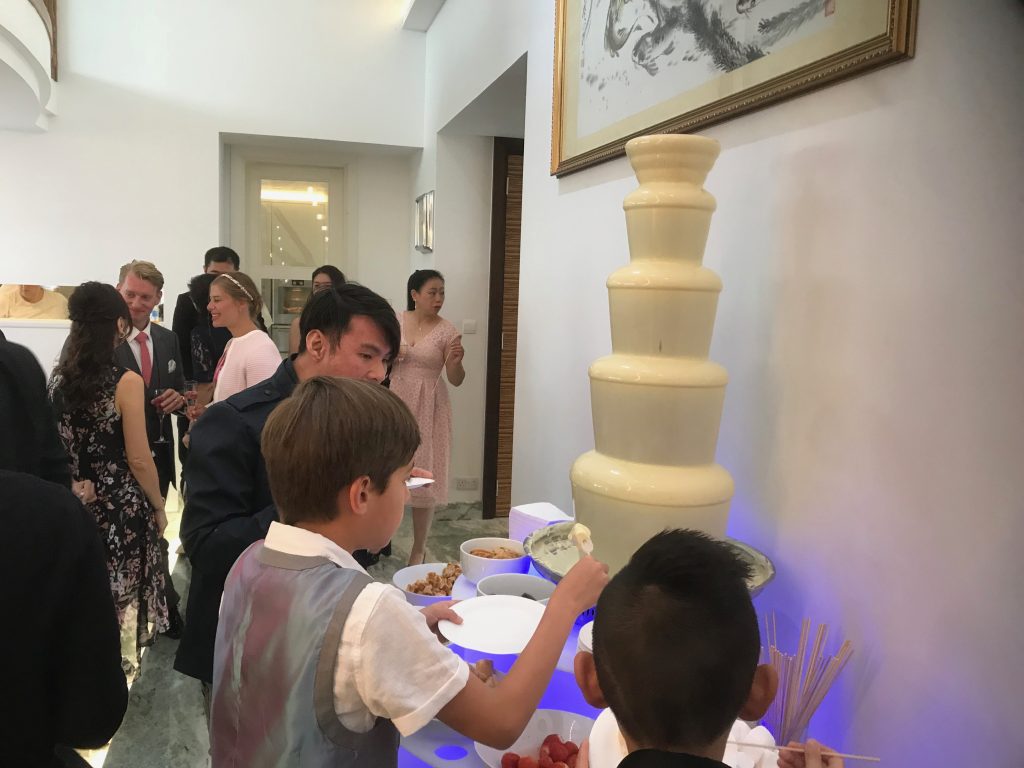 West Sussex Wedding White Chocolate Fountain