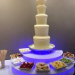 white chocolate fountain for chichester wedding