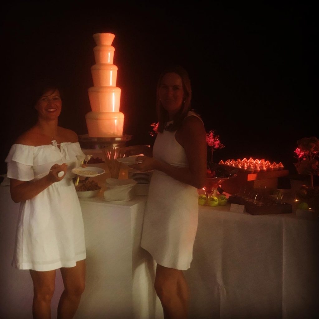 White Chocolate Fountain For Club Christmas Party