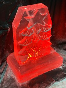Xmas Tree Party Vodka Ice Luge for Christmas Party