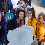 Christmas Market Live Ice Sculpture Carving Display in Hampshire