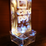 Card Pay Logo Ice Sculpture Table Centrepiece at Ice Bar London