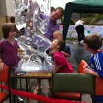 Live Ice Carving Display at West Sussex School Horsham