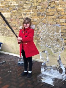 Live Ice Sculpture Display Show at Gravesend Christmas Market