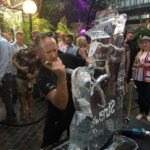 Live ice carving show Live ice carving show for Stonewall and Gokwan at Barbican London