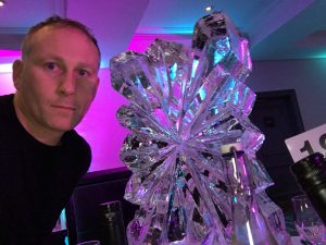 Snowflake Ice Sculpture Table Centrepiece For Christmas Party