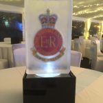 RMAS Royal Military Academy Sandhurst Christmas Ball Ice Sculpture Table Centrepiece