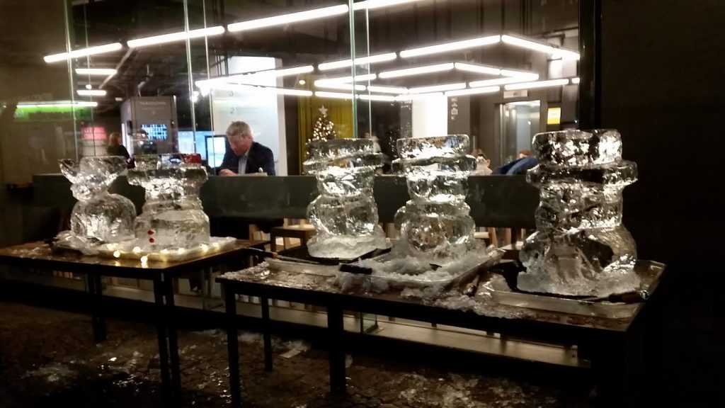Ice Sculpture Teambuilding for Christmas Corporate Fun Day
