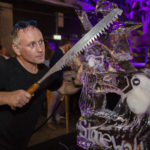 Live ice sculpture carving show for Stonewall and Gokwan at Barbican London