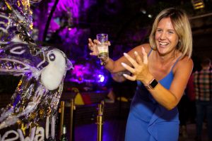 Live ice carving show for Stonewall and Gokwan at Barbican London