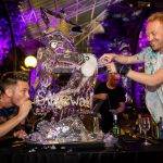 Live ice sculpture carving show for Stonewall charity at Barbican events