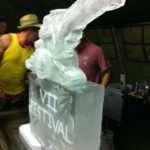 105mm Gun Ice Sculpture Vodka Luge for Royal Horse Artillery Colchester