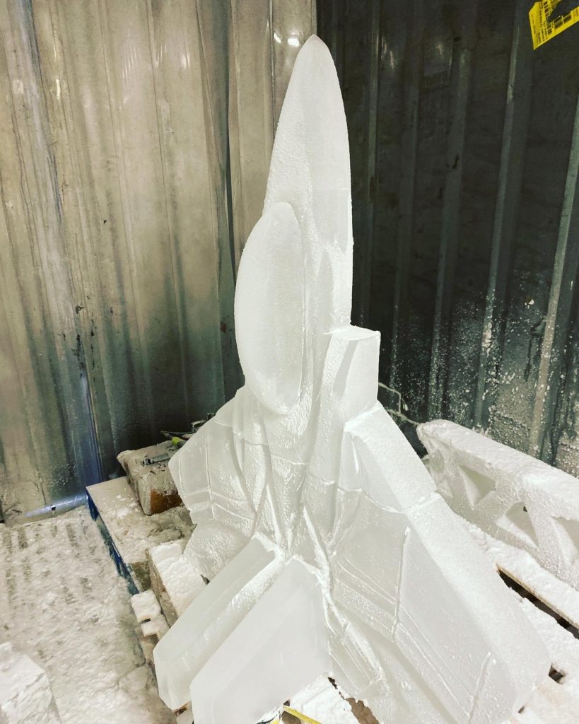 F15E Fighter Jet Ice Sculpture Ice Luge Plane for USAF