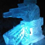 Soldier Ice Sculpture Vodka Luge for Christmas Mess Party Military