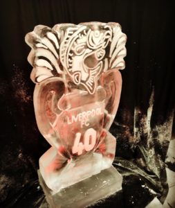 Monster Carp TV Ice Sculpture Vodka Ice Luge of Champions League Cup