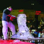 Live Ice Sculpture Carving in Doha, Qatar for Qatar 2022