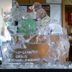 Horse and Rider Vodka Ice Luge Ice Sculpture