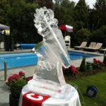 Olympic Flame Vodka Ice Luge Ice Sculpture for Olympics Themed Party