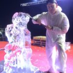 Live Ice Sculpture Carving Show in Doha Qatar for Disney Frozen Film