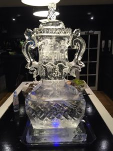 Webb Ellis Cup Vodka Ice Luge Ice Sculpture for Rugby Fans Birthday