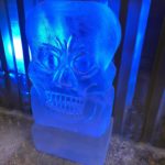 Skull Ice Luge Vodka Luge. Halloween Ice Sculpture luge